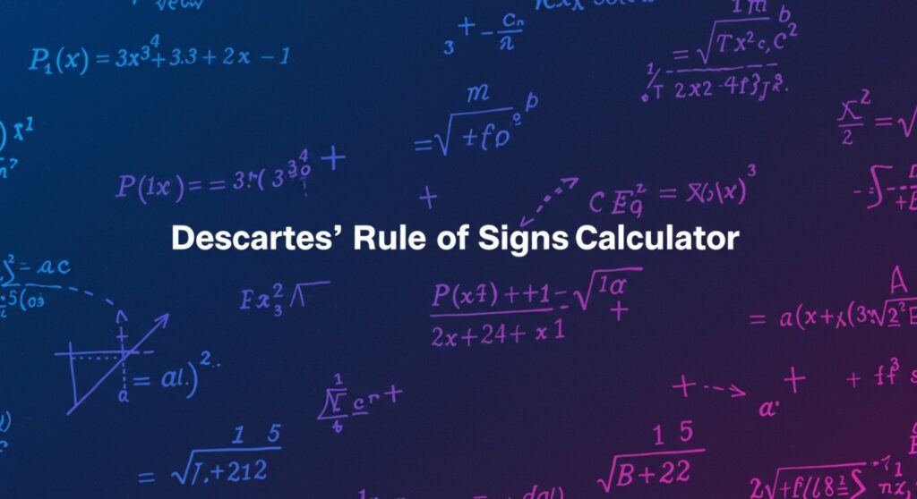 Descartes' Rule of Signs Calculator
