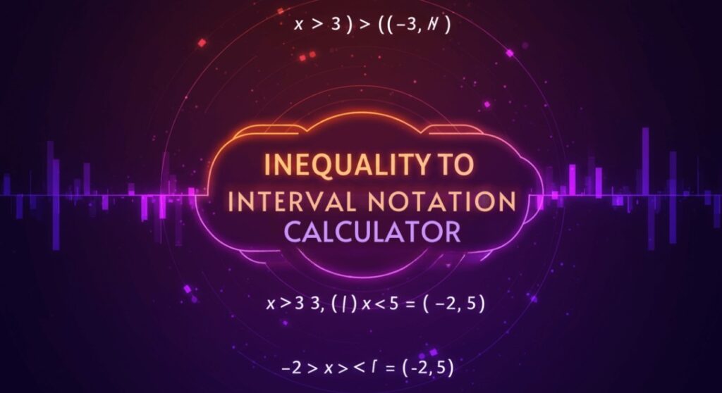 Inequality to Interval Notation Calculator