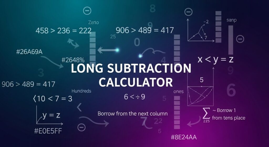 Long Subtraction Calculator